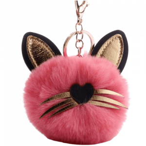 Porte Clef Chat Pompon