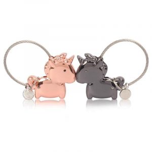 porte clé couple licorne amoureuse