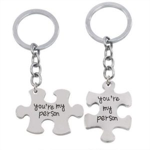 Porte clé couple puzzle