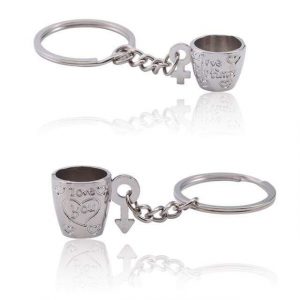 Porte clé couple tasse