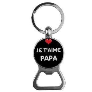 Porte clé décapsuleur je t'aime papa