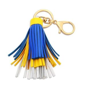 Porte clef frange cuir