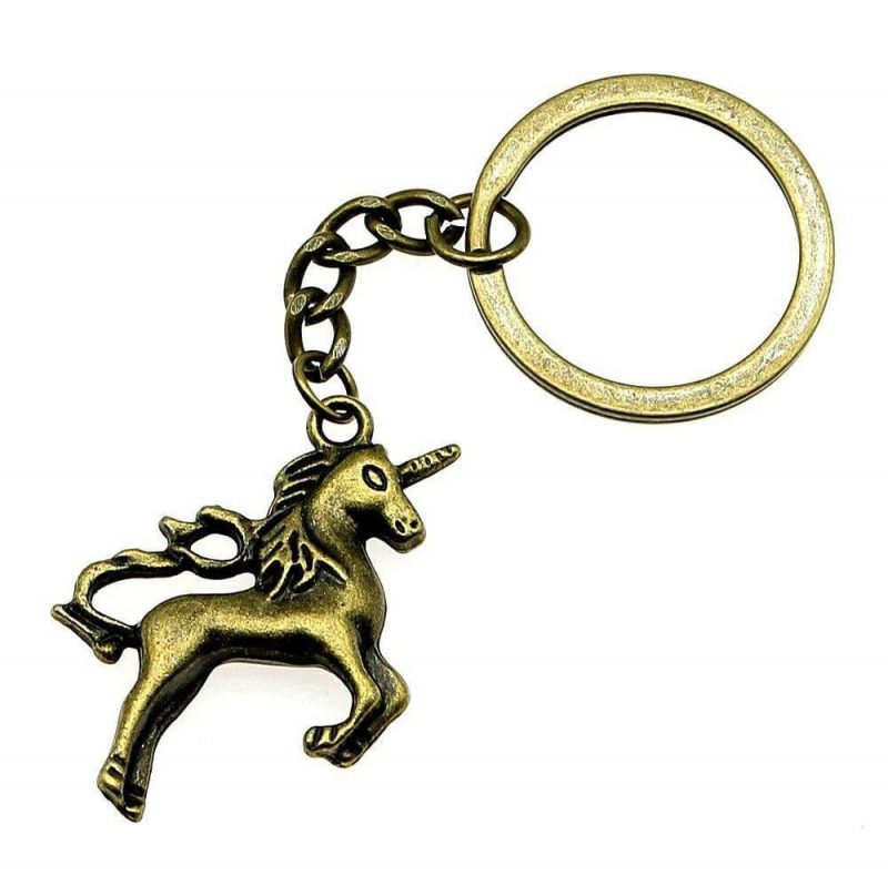 porte cle licorne metallique 30953629548683