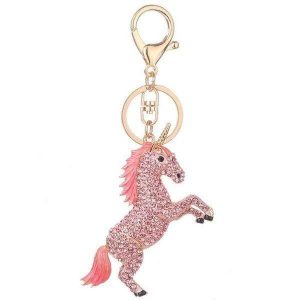 Porte clé licorne strass