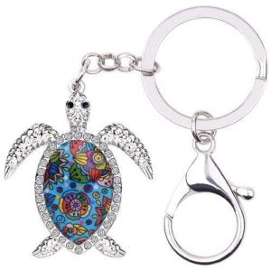 porte cle tortue à motif