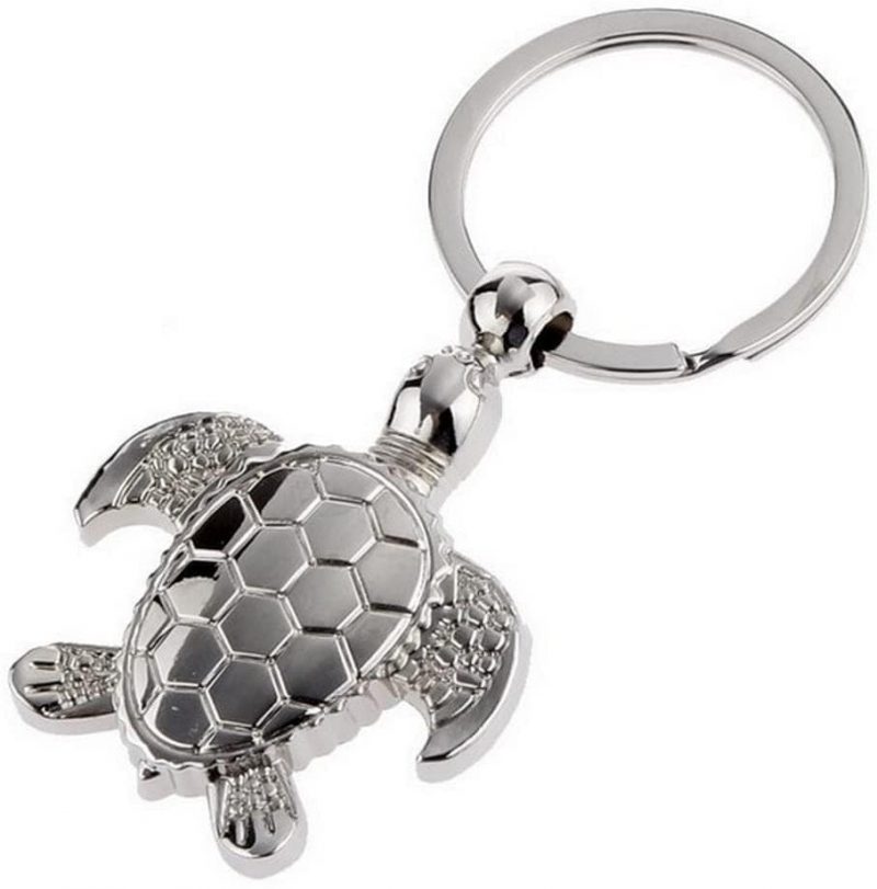 porte cle tortue argent 14764437471371