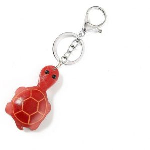 Porte clé tortue en cuir