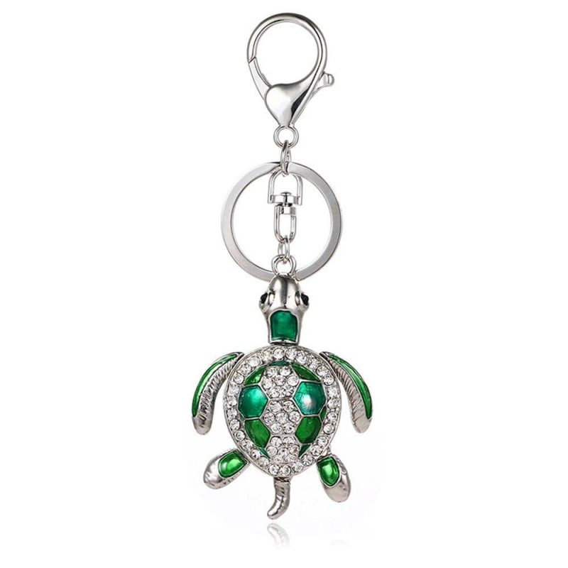 porte clé tortue strass