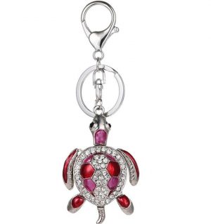 porte cle tortue strass