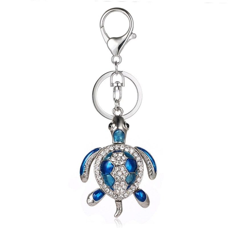 porte clef tortue strass