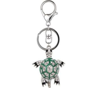 Porte clé tortue zircon